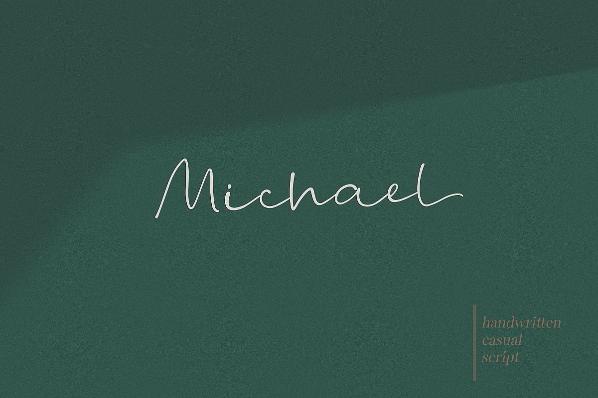 Michael - a casual handwritten script example image 1