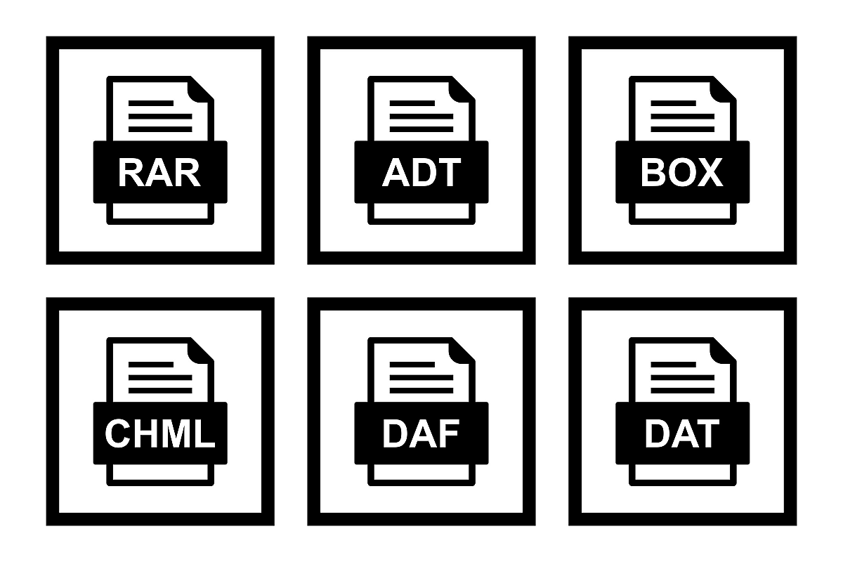 Set Of File Formats Icons example image 1
