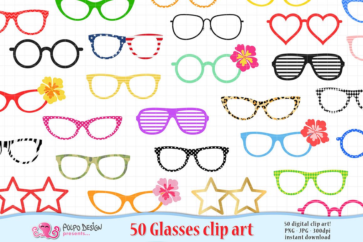 50 Glasses clip art example image 1