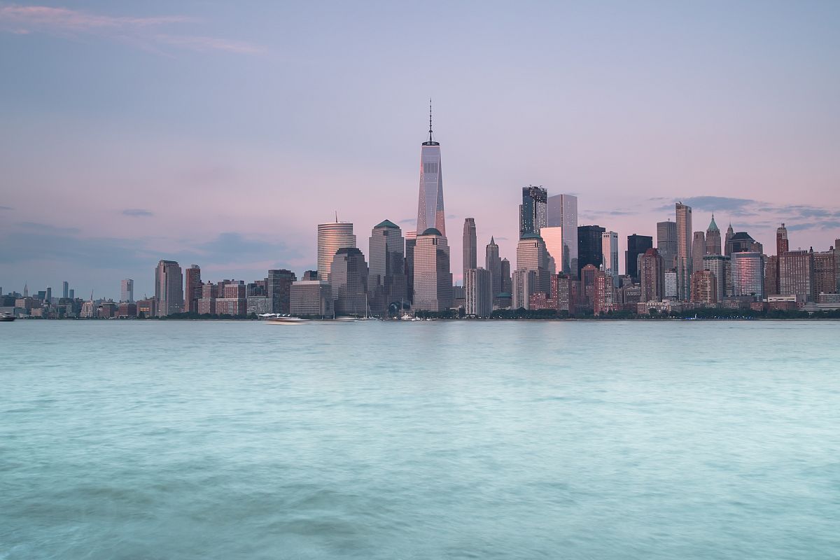 Cityscape view during sunset New York example image 1