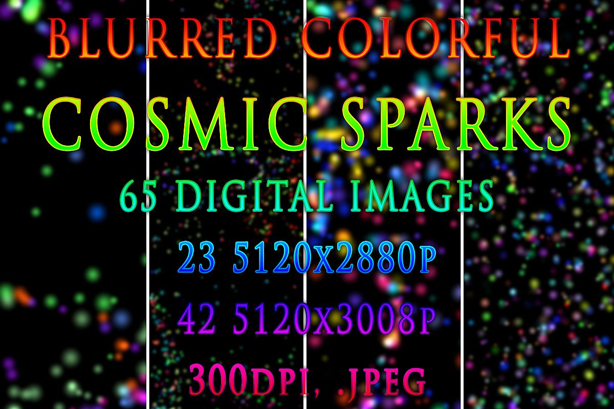 Blurred Colorful Cosmic Sparks example image 1
