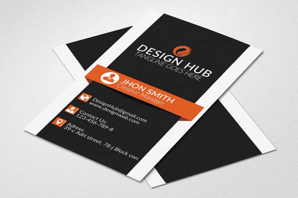 Vertical Business Card Template example image 1