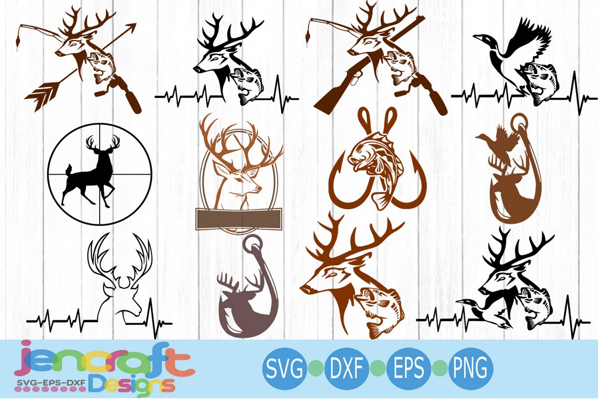 Download hunting Fishing Bundle svg EPS, DXF, PNG Cricut Silhouette