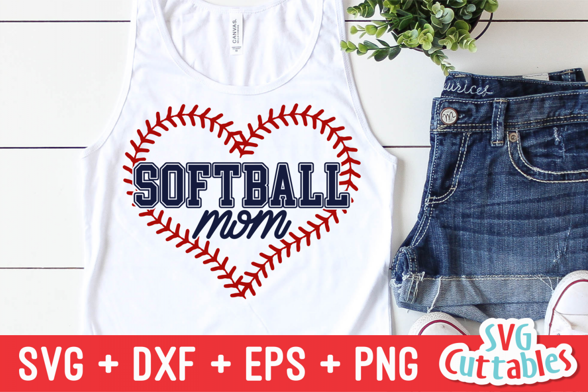 Softball Mom | SVG Cut File example image 1