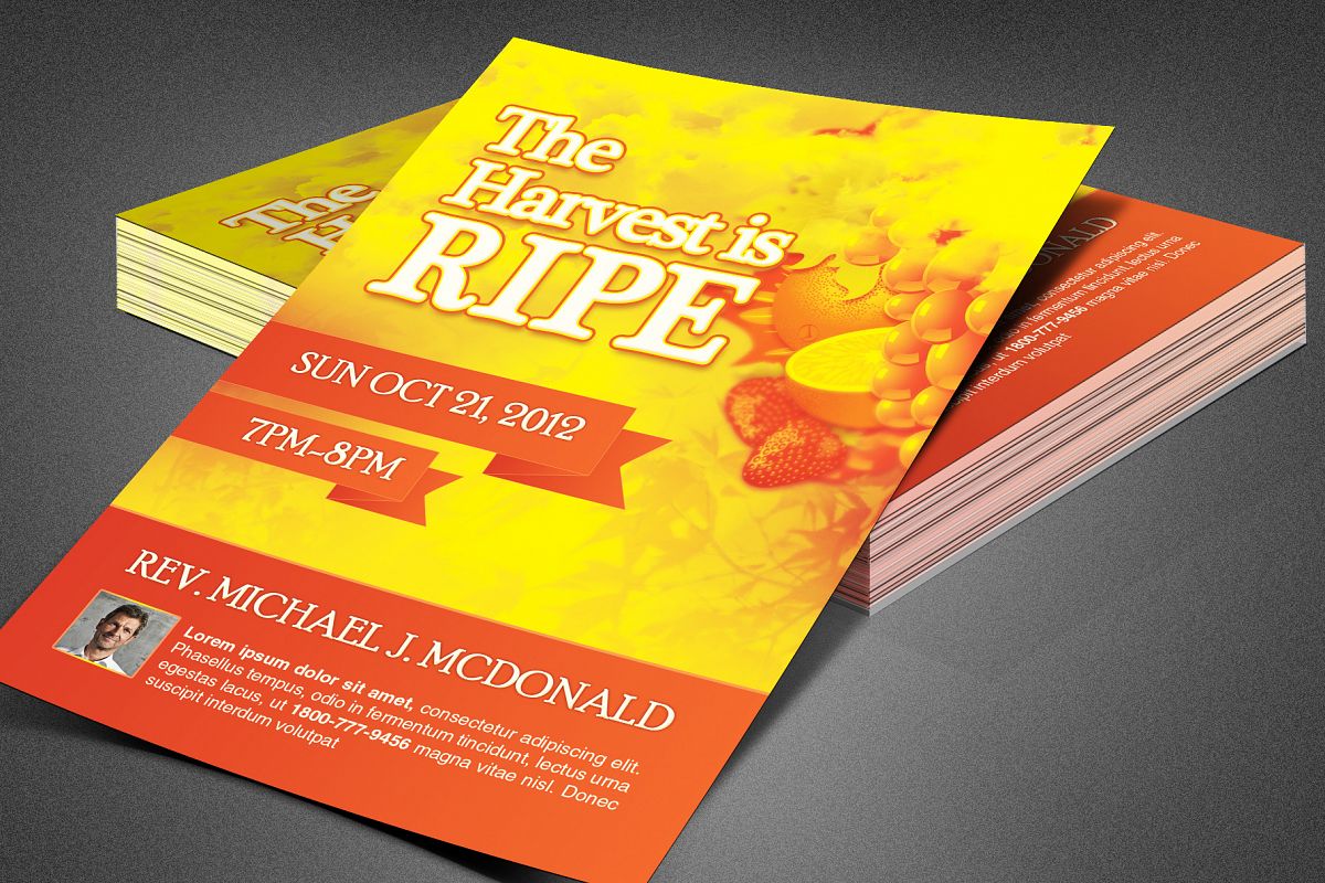 Harvest is Ripe Church Flyer example image 1