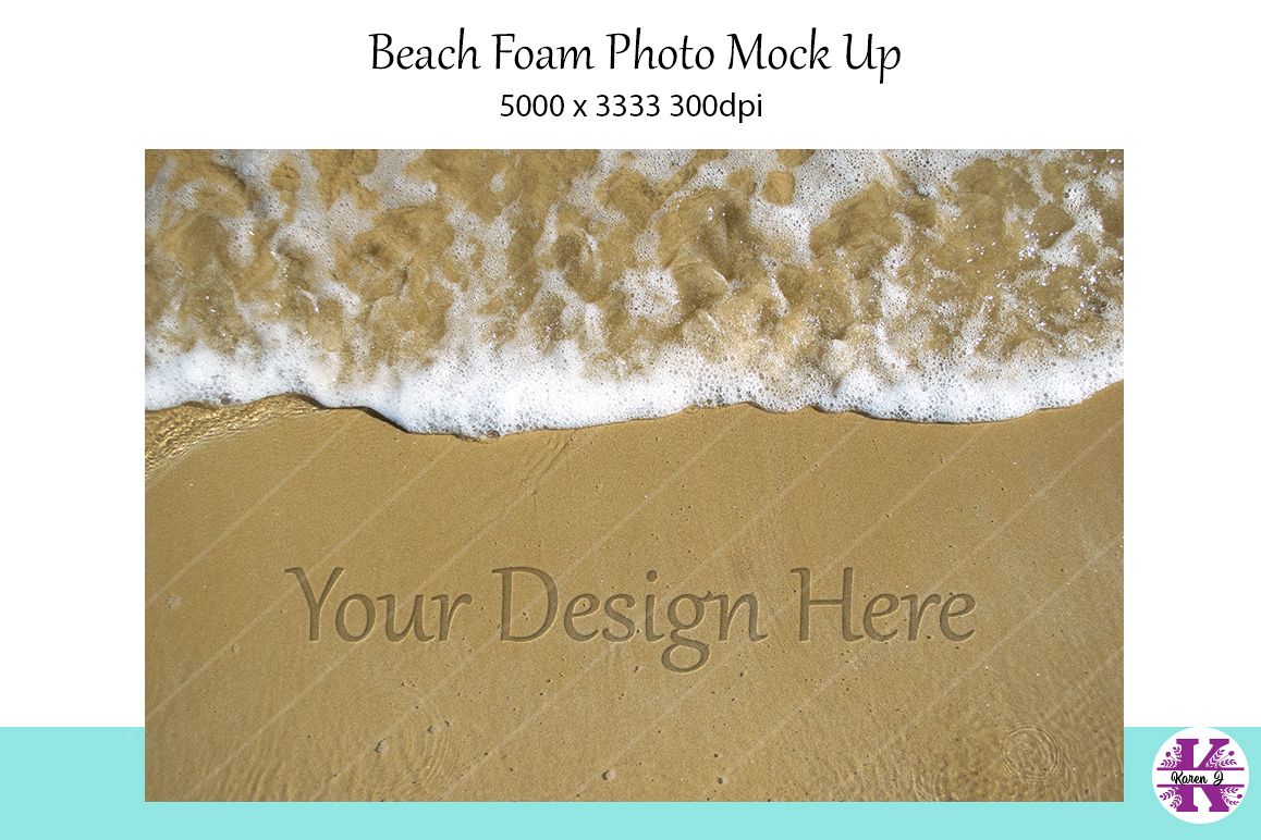 Beach Foam photo Mock Up example image 1