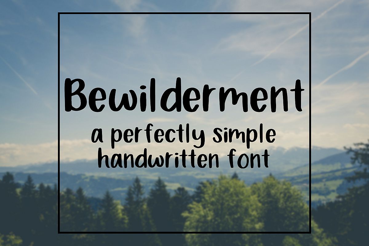 Bewilderment - Simple Handwritten Font example image 1