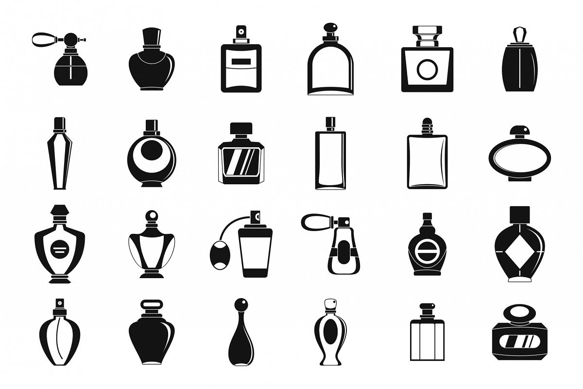 Perfume icon set, simple style example image 1
