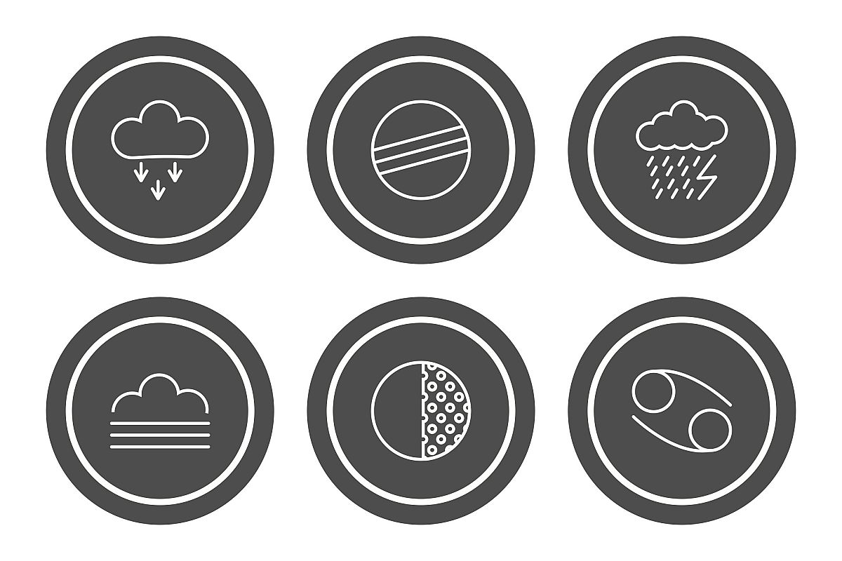 Set Of Weather And Season Icons example image 1