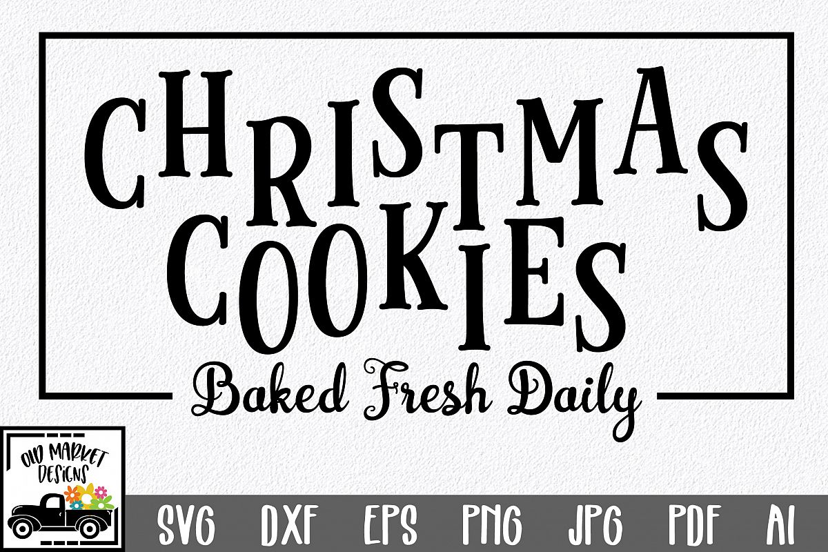 Christmas SVG Cut File - Christmas Cookies SVG DXF PNG EPS example image 1