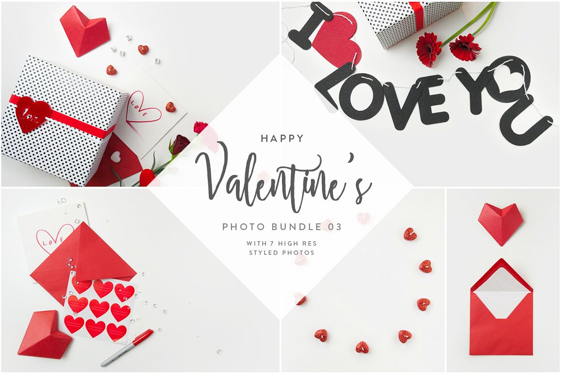 Valentine's Styled Photo Bundle - Red example image 1