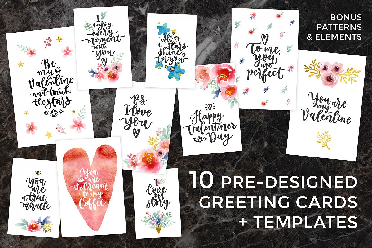 10 Valentines Cards + Bonuses! example image 1