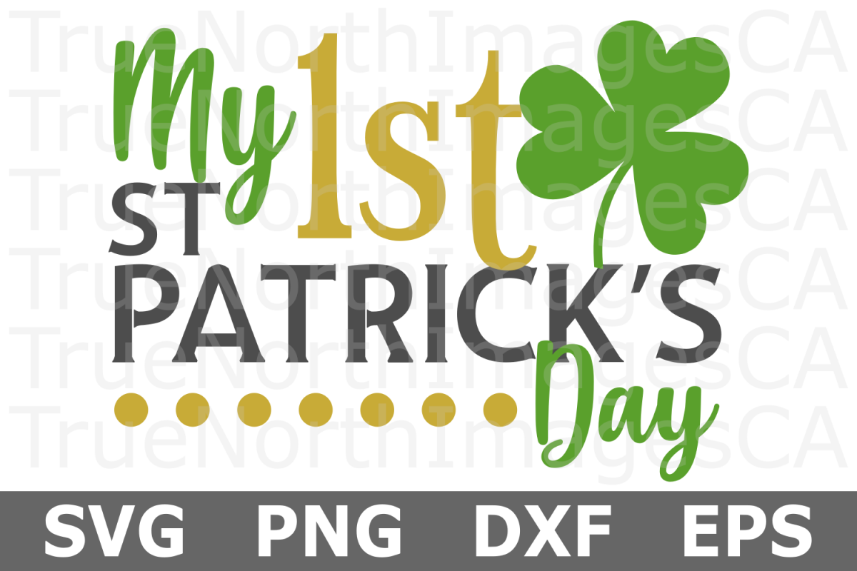 My 1st St Patricks Day - St Patricks Day SVG Cut File example image 1