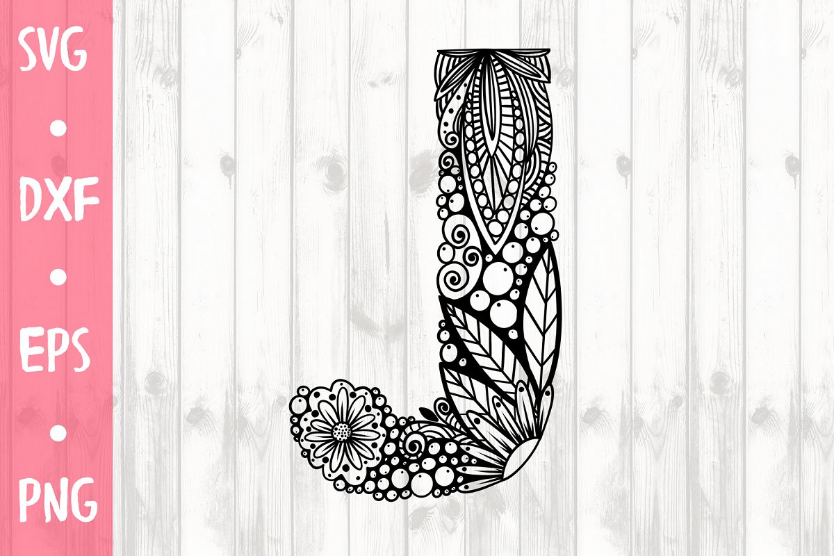 LETTER J SVG CUT FILE example image 1