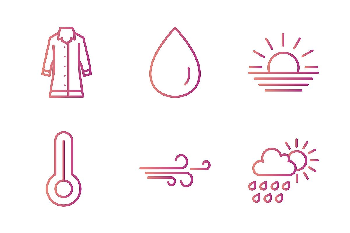 Set Of Weather And Season Icons example image 1