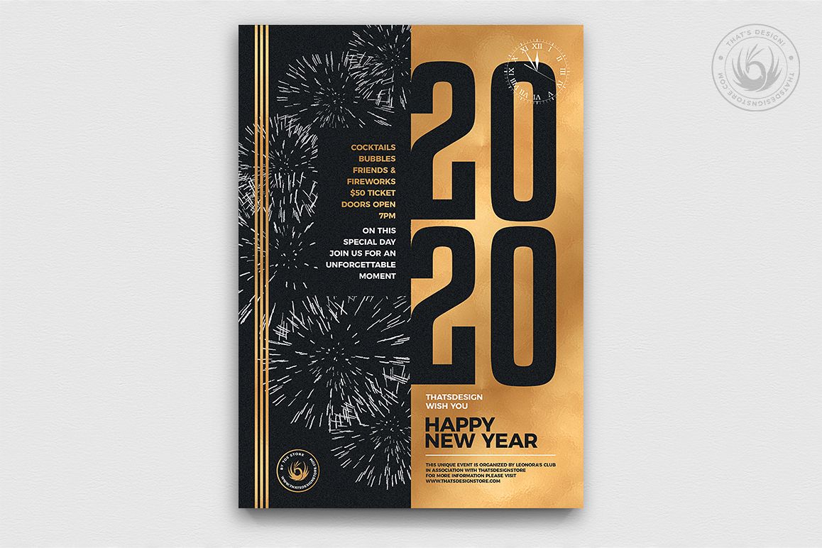 New Year Flyer Template V9 example image 1