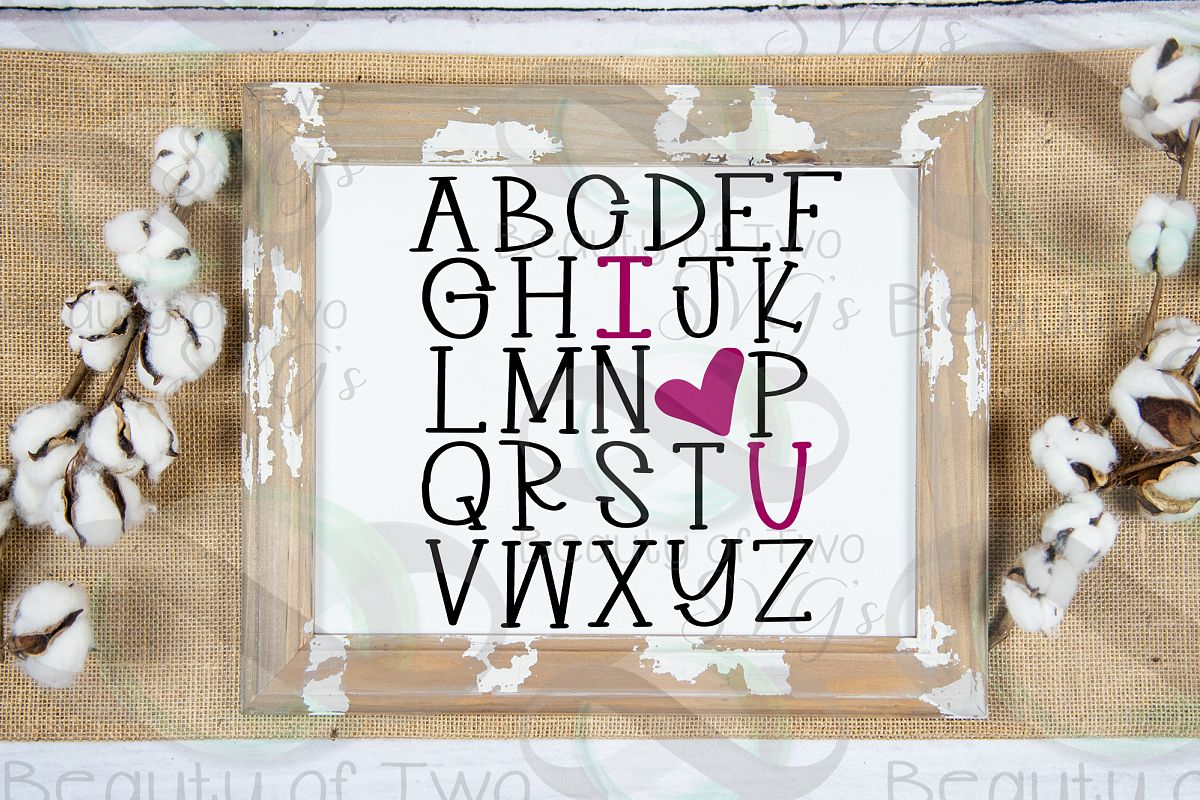 Download Farmhouse Valentines I love you Alphabet svg, love svg ...