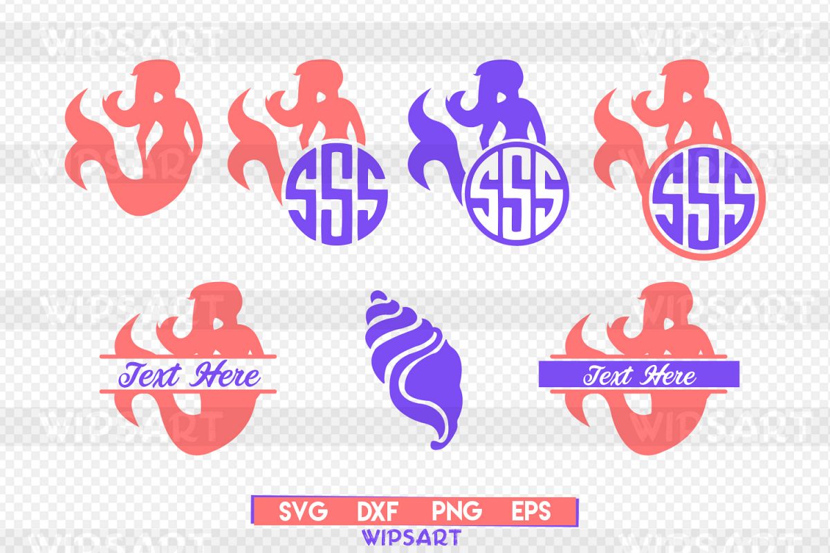 Free Free 269 Mermaid Initial Svg SVG PNG EPS DXF File