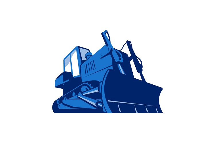 bulldozer front retro example image 1