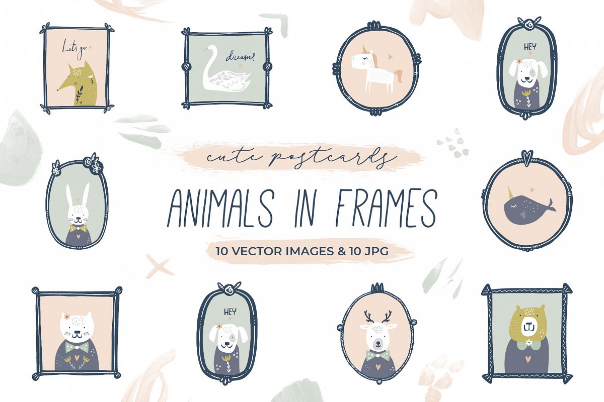 Nursery animals clip art example image 1