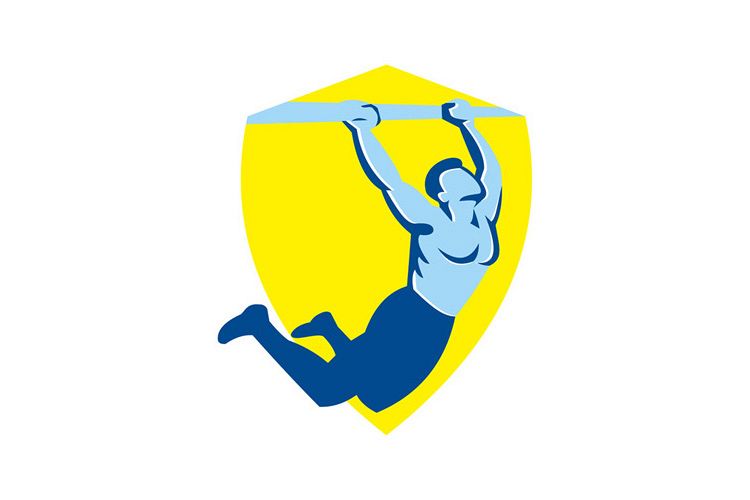 Crossfit Pull Up Bar Shield Retro example image 1