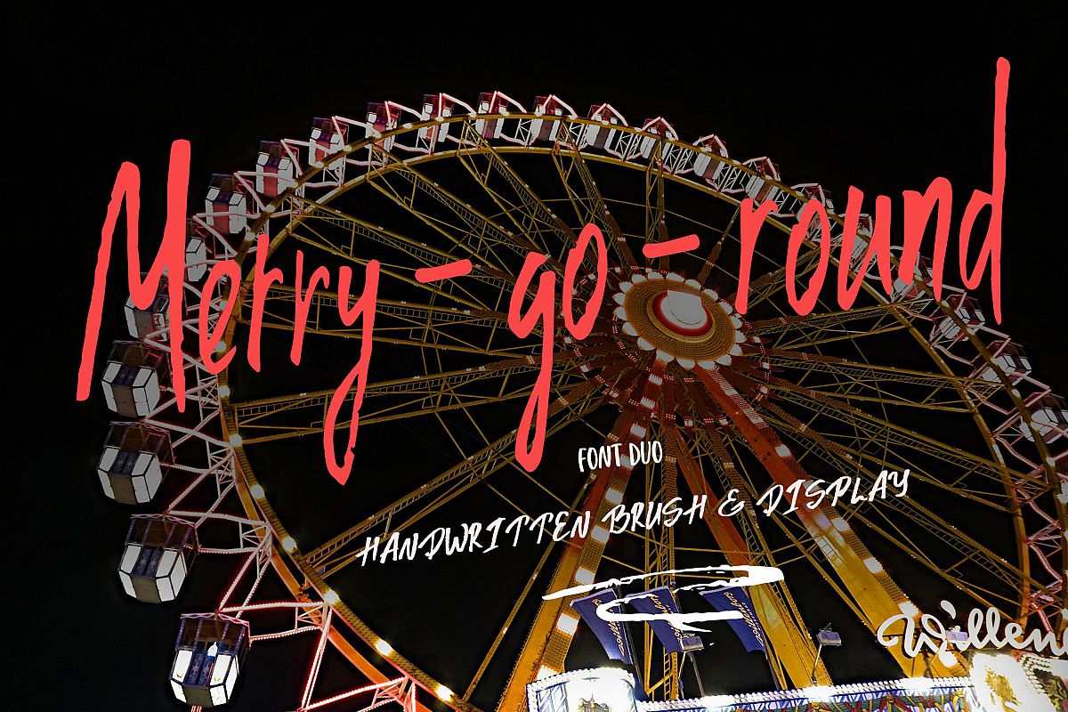 Merry go round Font Duo plus Extra swashes example image 1