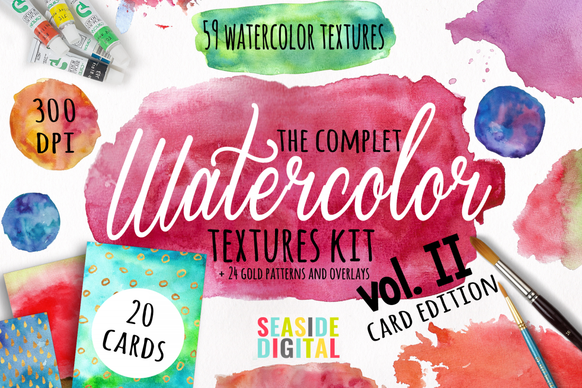 Watercolor Textures - card edition example image 1