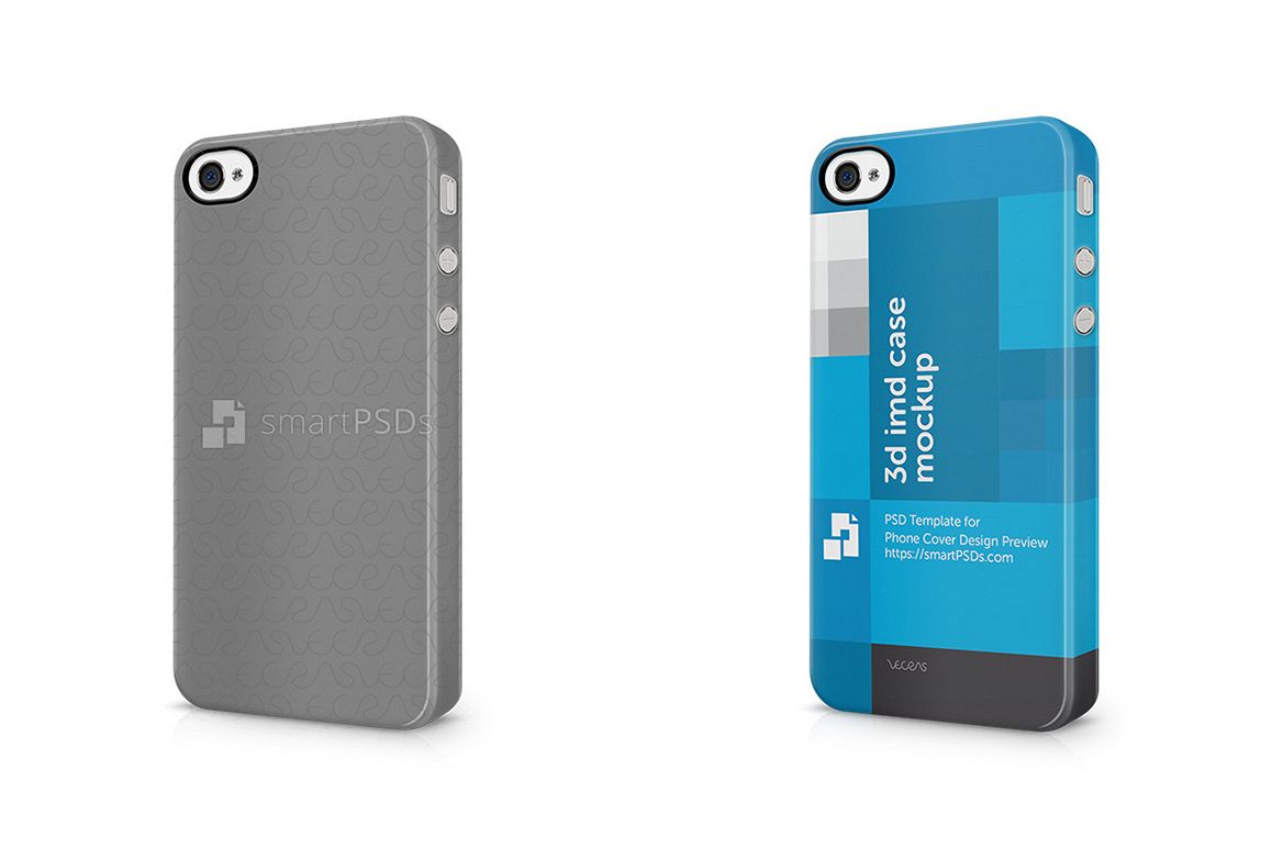 Apple iPhone 4 4s3d IMD Mobile Case Design Mockup-Left View 2011 example image 1