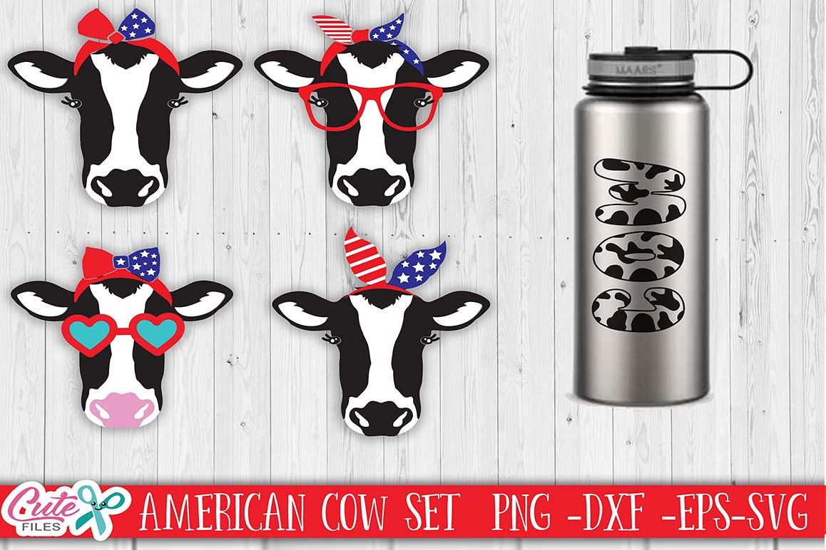 Download Cow face svg, patriotic bandana , 4th of July SVG ...