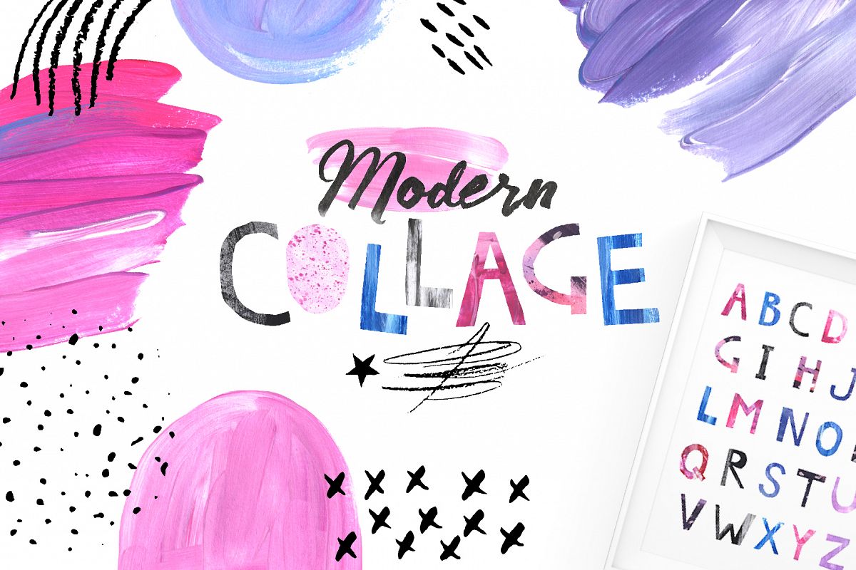 Modern Collage Cutout Set example image 1