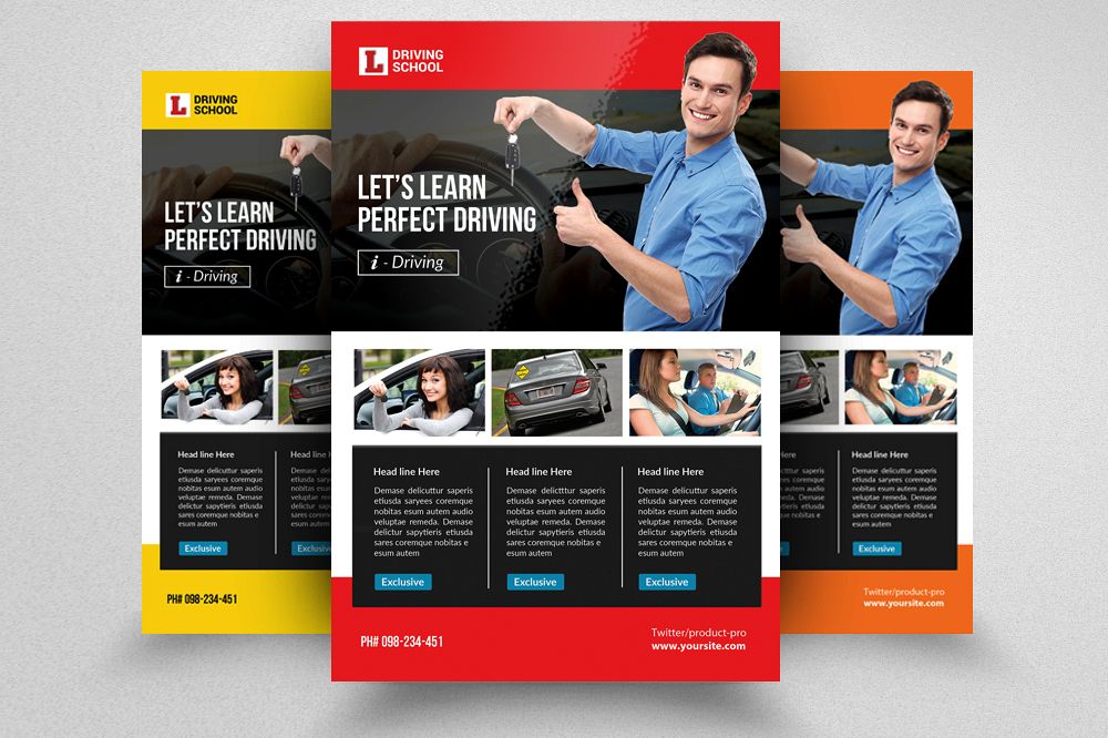Driving School Flyer Template example image 1