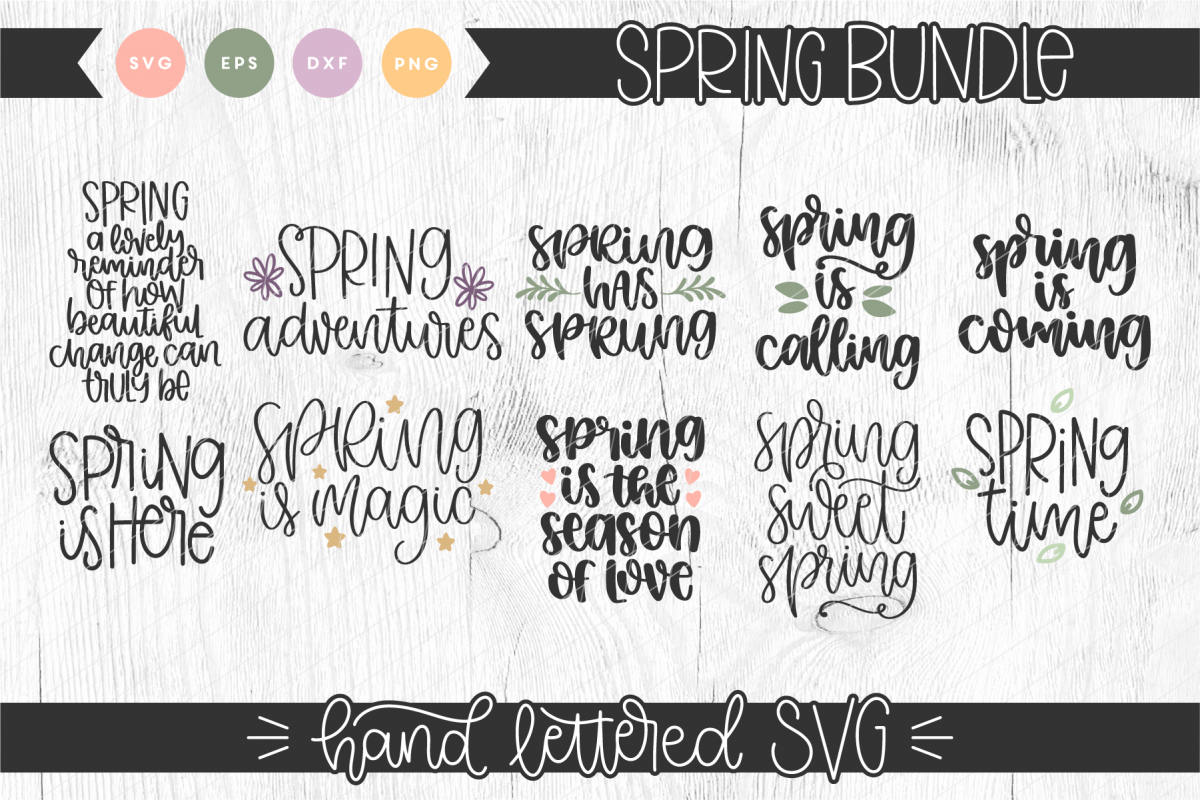 Hand Lettered Spring Bundle example image 1