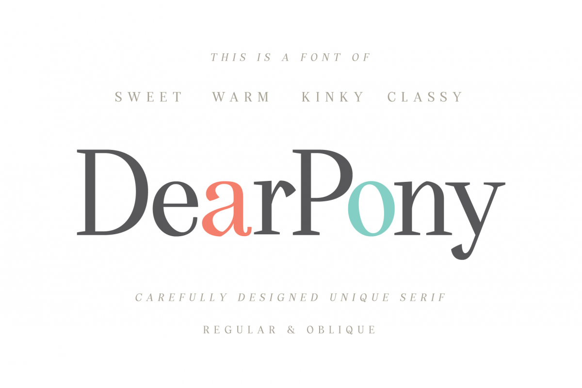 DearPony Sweet Classy Serif Font example image 1