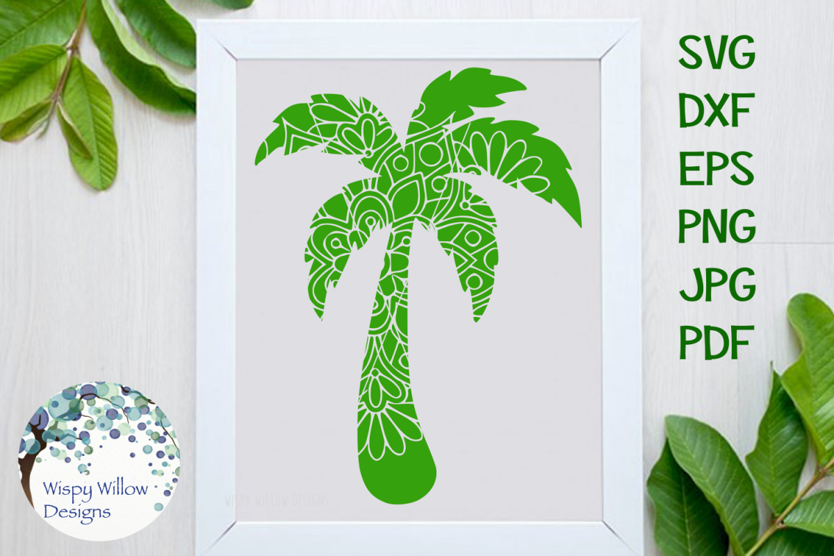 Download Palm Tree Mandala, Summer SVG Cut File (105816) | SVGs ...