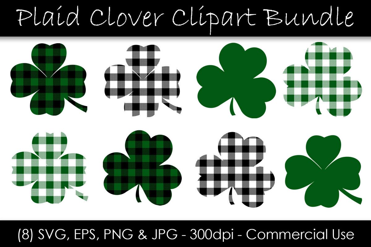 Buffalo Check St. Patrick's Day Shamrocks and Clovers example image 1
