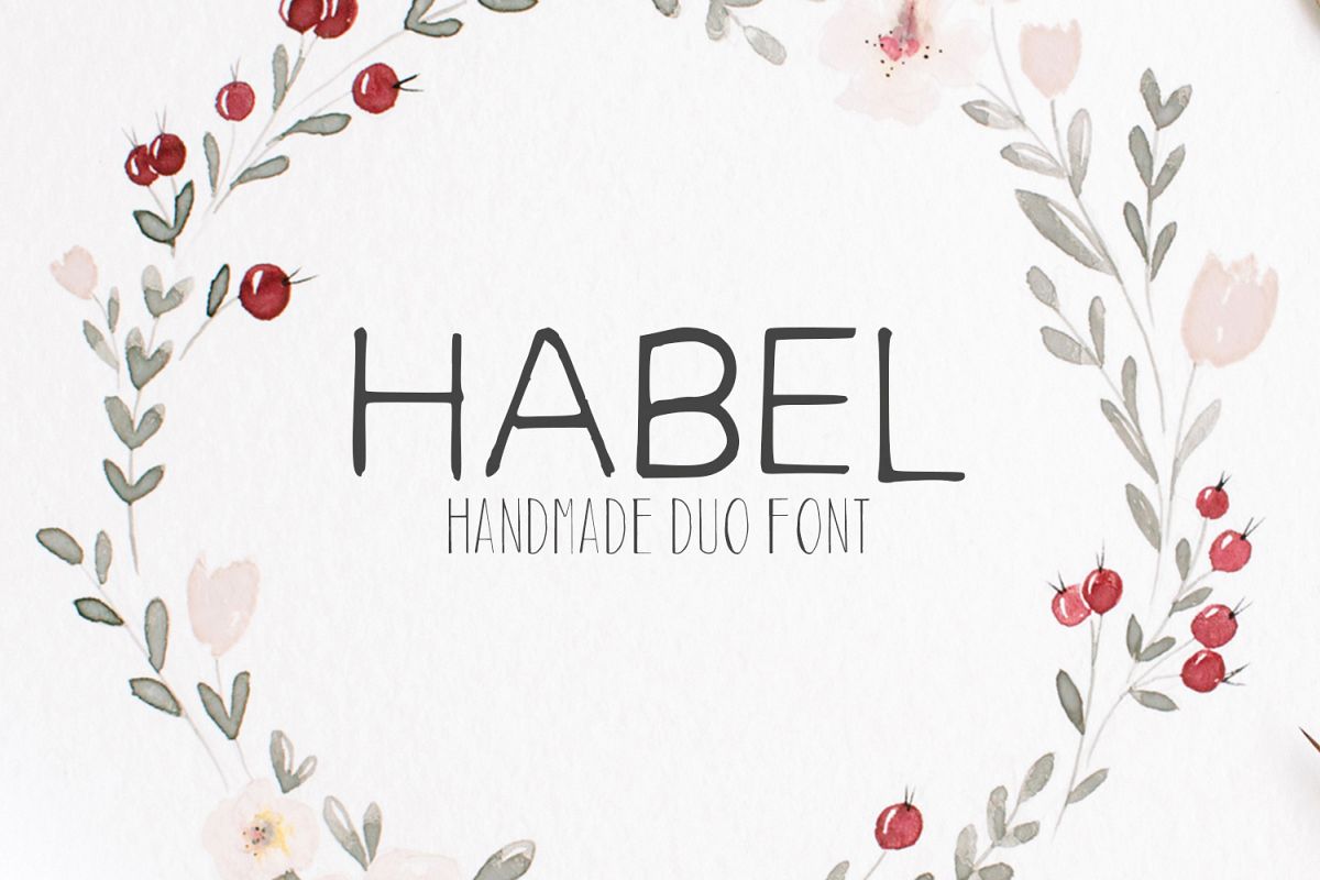 Habel Handmade Duo Font + Bonus Free example image 1