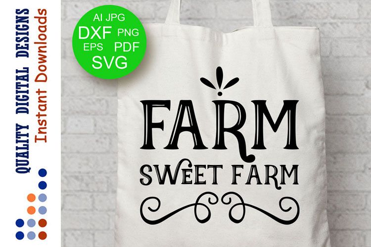 Farm sweet farm svg Cut file Farmer Svg example image 1