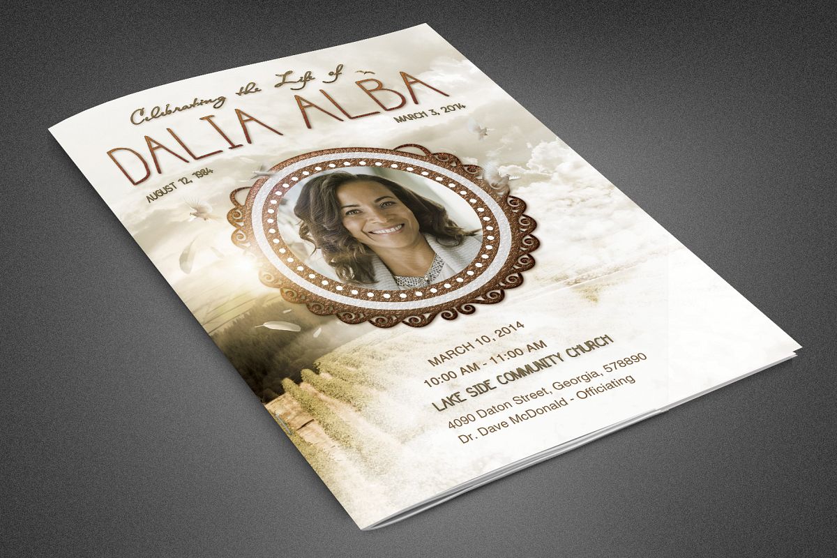 Heavens Gateway Funeral Program example image 1