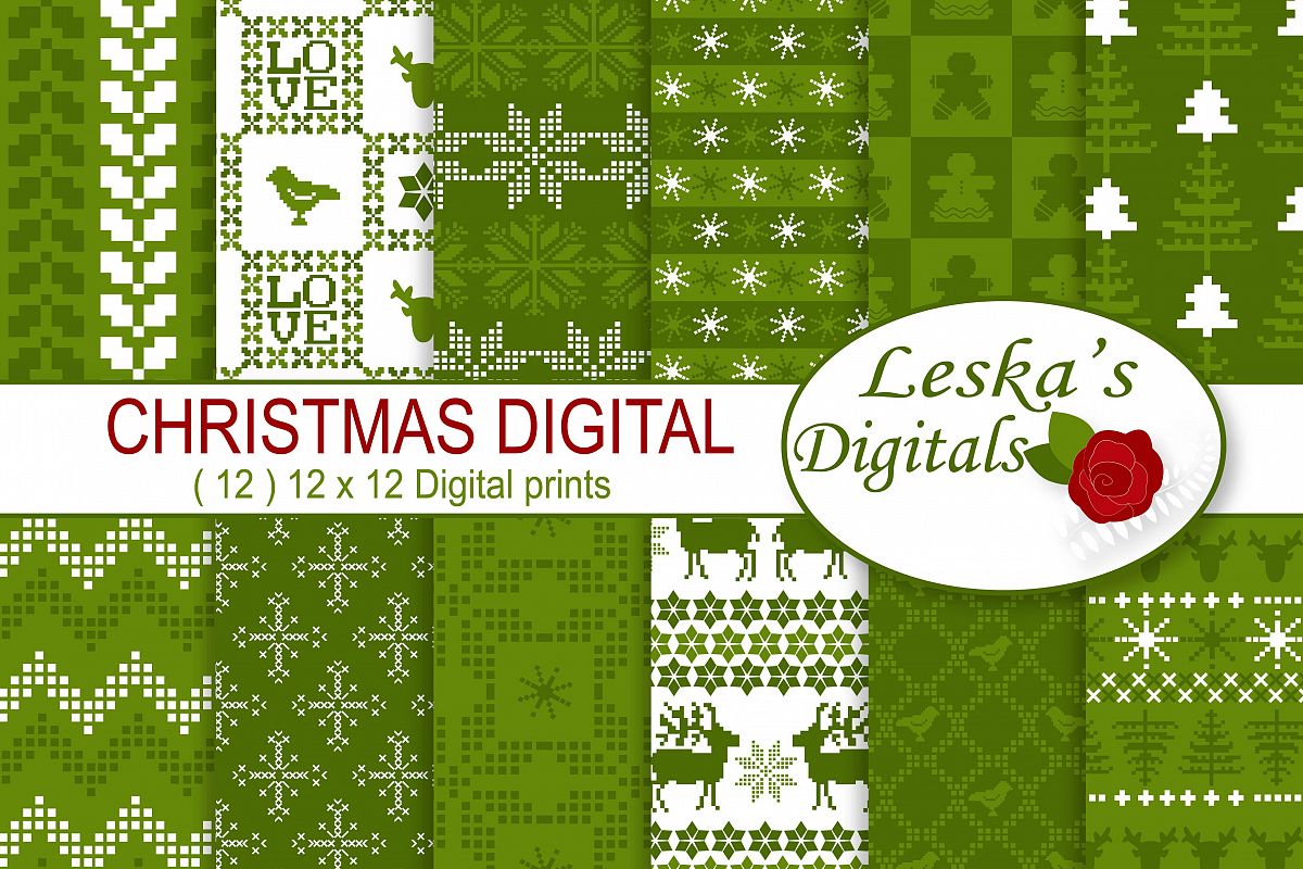 Green Nordic Patterns example image 1