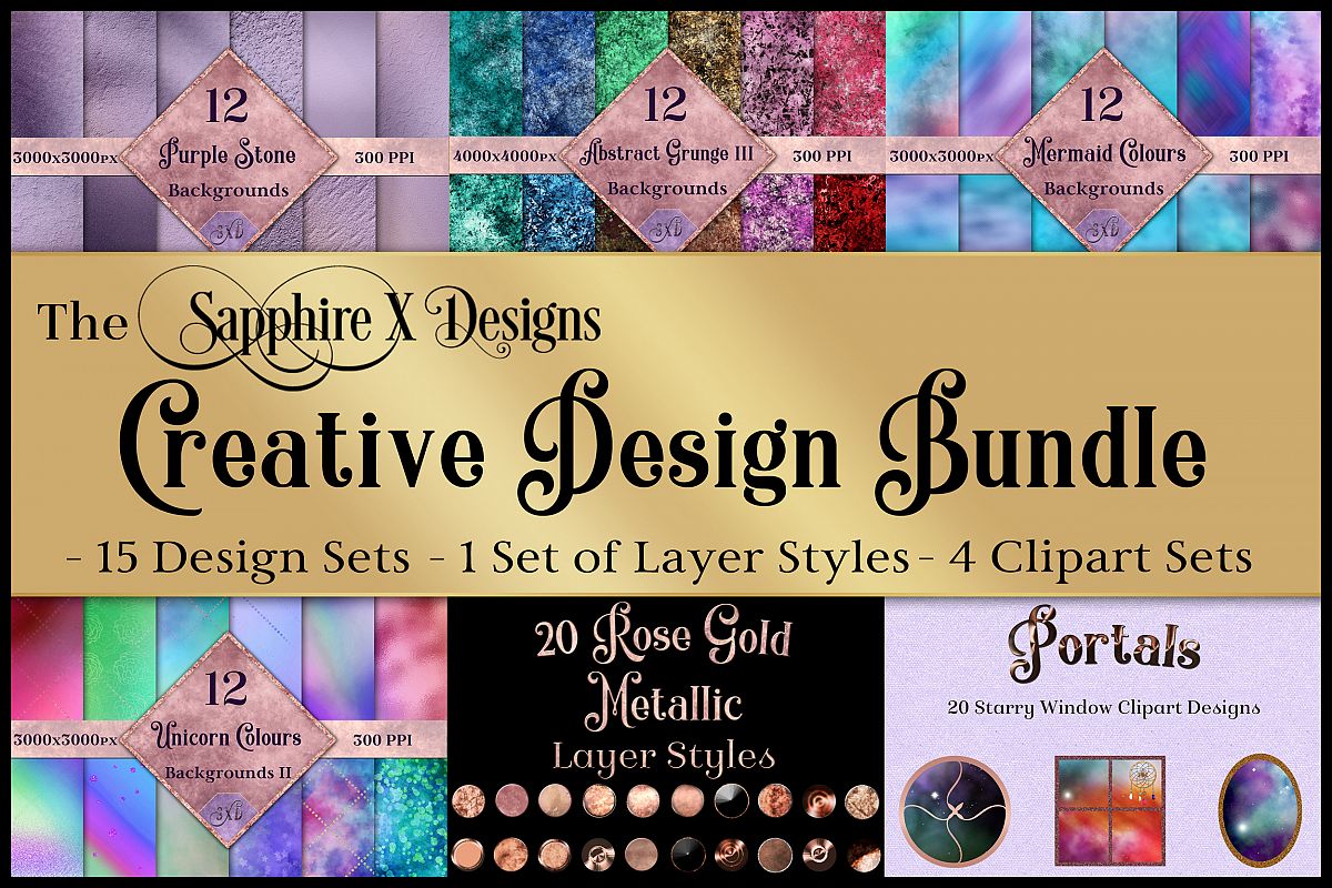 The Sapphire X Designs Creative Design Bundle - 20 Products example image 1