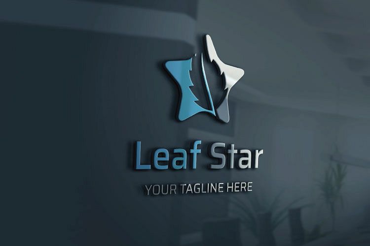 Oak leaf in Star Logo example image 1