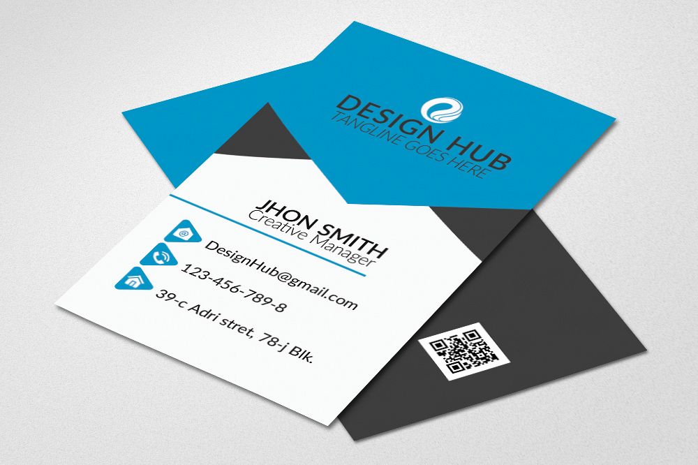Vertical Business Card Template example image 1