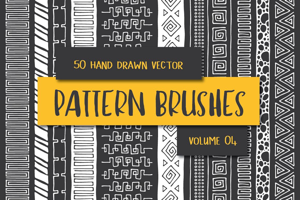 Hand Drawn Pattern Brushes Vol. 04 example image 1