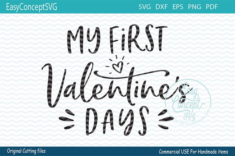 My First Valentine's Day SVG, Valentine Love example image 1