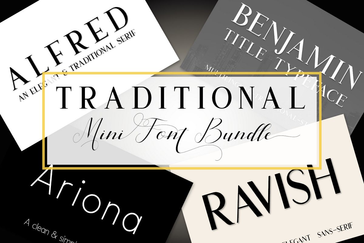 Traditional Mini Font Bundle example image 1