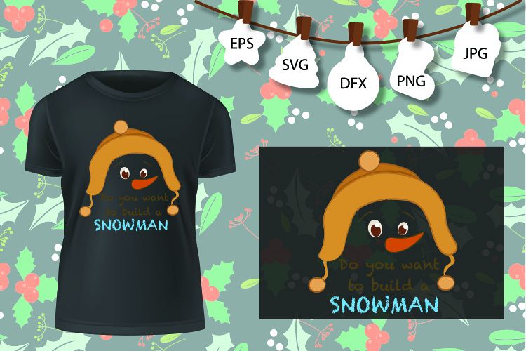 Snowman svg, Christmas snowman svg, let it snow, Christmas example image 1