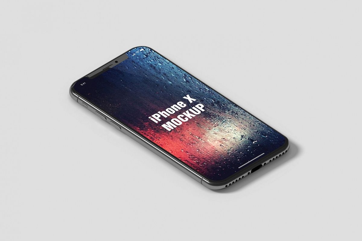 Isometric iPhone X Mockup example image 1