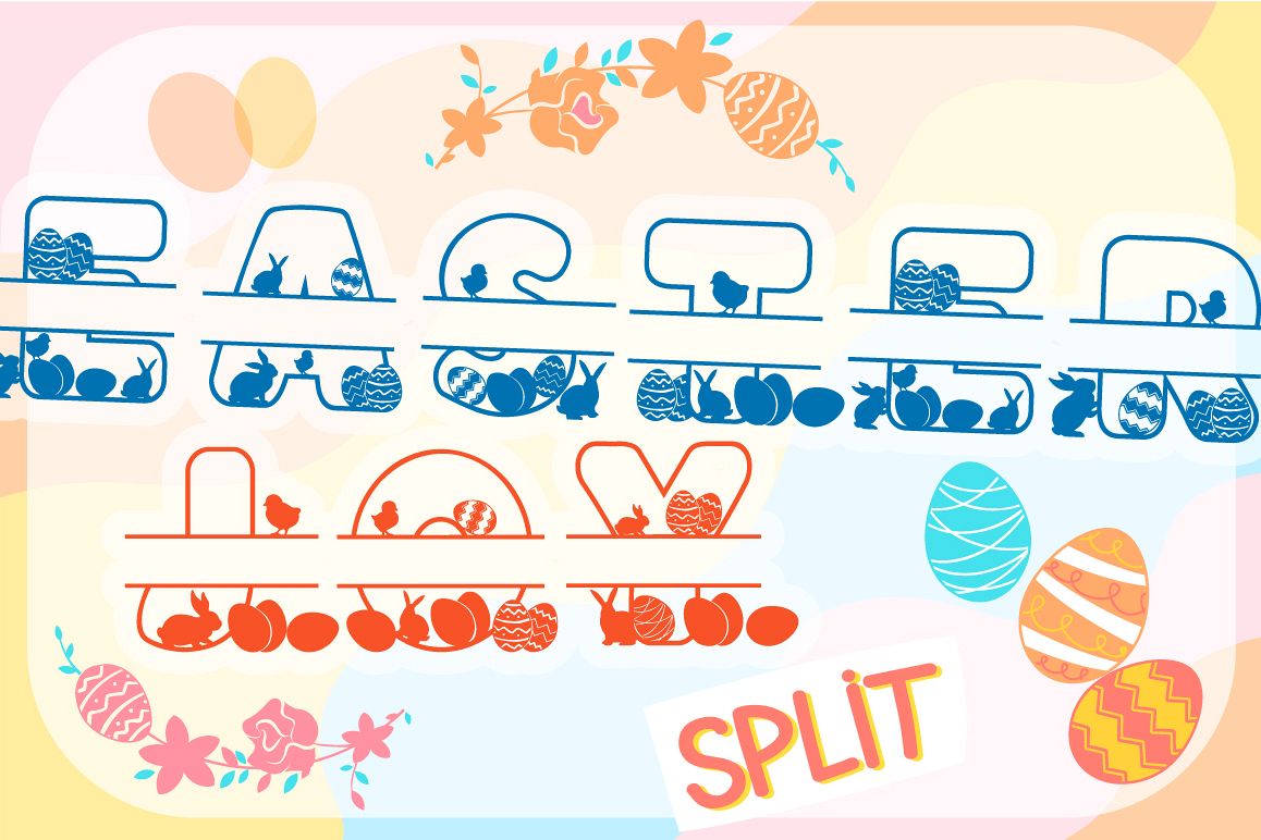 The Easter Joy Split - A Playful Easter Craft Font example image 1