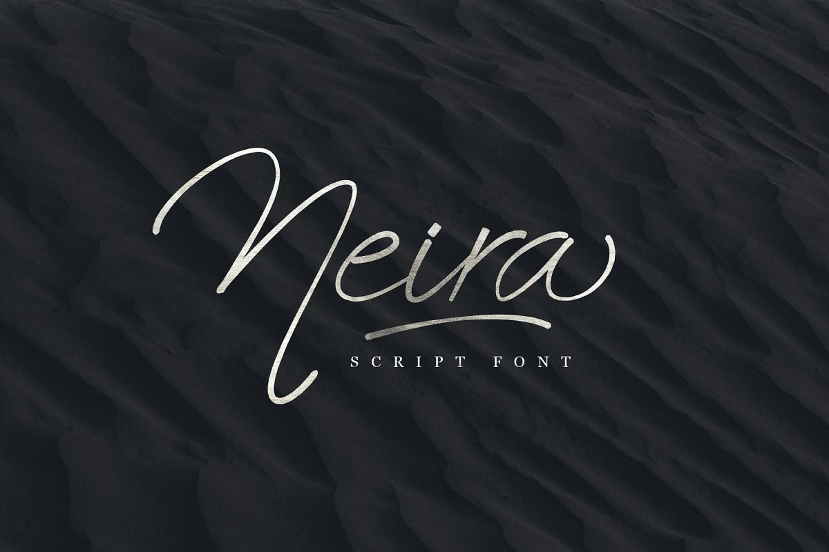 Neira script font example image 1