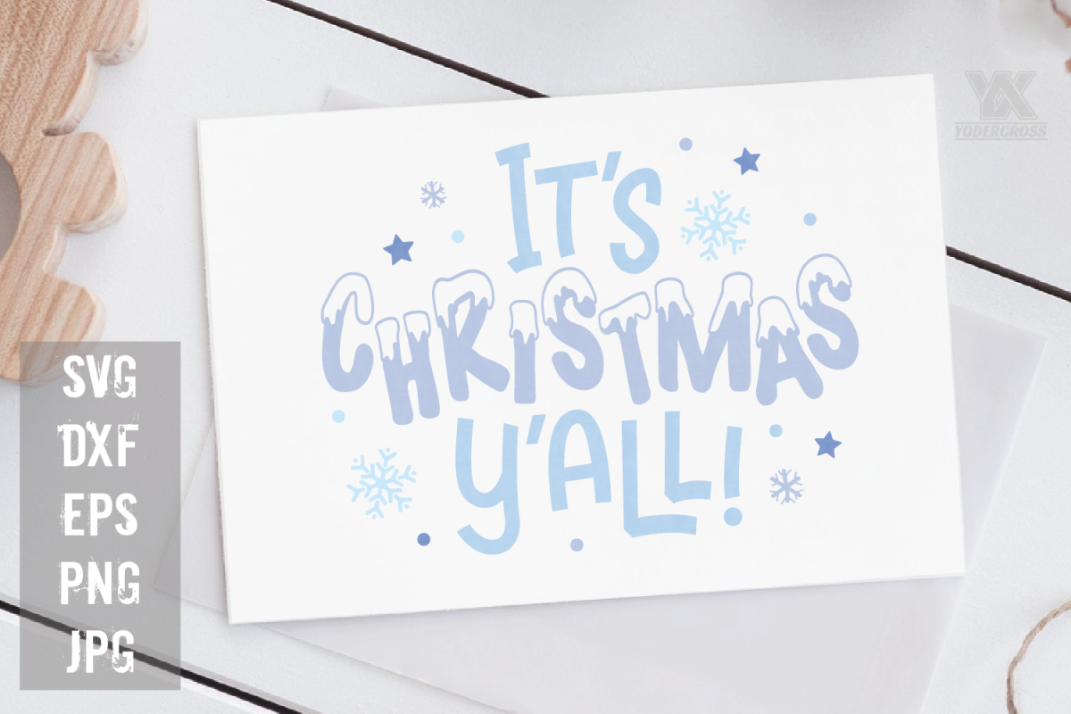 It's Christmas Y'all SVG example image 1